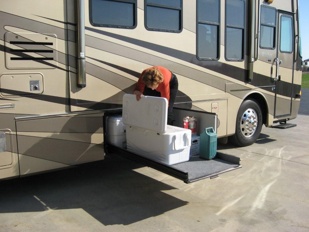 Fire Truck Cargo Trays  Configurable Sliding Cargo Tray with Fold-Down Gate